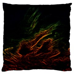 Abstract Glowing Edges Large Flano Cushion Case (two Sides) by Simbadda