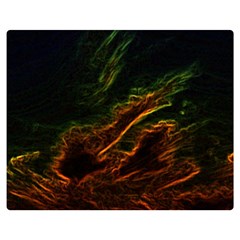 Abstract Glowing Edges Double Sided Flano Blanket (medium)  by Simbadda