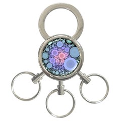 An Abstract Background Consisting Of Pastel Colored Circle 3-ring Key Chains by Simbadda