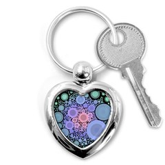 An Abstract Background Consisting Of Pastel Colored Circle Key Chains (heart)  by Simbadda