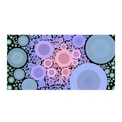 An Abstract Background Consisting Of Pastel Colored Circle Satin Wrap by Simbadda