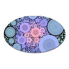 An Abstract Background Consisting Of Pastel Colored Circle Oval Magnet by Simbadda