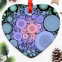 An Abstract Background Consisting Of Pastel Colored Circle Heart Ornament (two Sides) by Simbadda