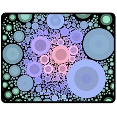 An Abstract Background Consisting Of Pastel Colored Circle Fleece Blanket (medium)  by Simbadda