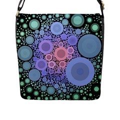 An Abstract Background Consisting Of Pastel Colored Circle Flap Messenger Bag (l)  by Simbadda