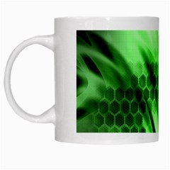 Abstract Background Green White Mugs by Simbadda