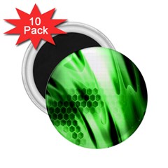 Abstract Background Green 2 25  Magnets (10 Pack)  by Simbadda