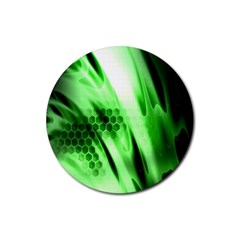 Abstract Background Green Rubber Coaster (round) 