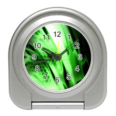 Abstract Background Green Travel Alarm Clocks by Simbadda