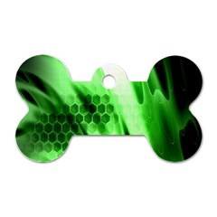 Abstract Background Green Dog Tag Bone (two Sides) by Simbadda