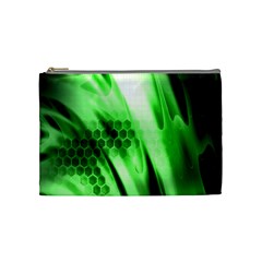 Abstract Background Green Cosmetic Bag (medium)  by Simbadda