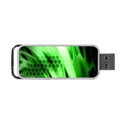 Abstract Background Green Portable Usb Flash (one Side) by Simbadda