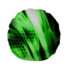 Abstract Background Green Standard 15  Premium Round Cushions by Simbadda