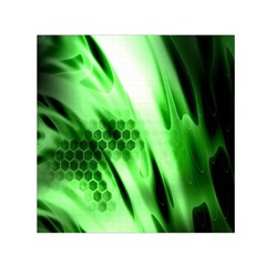 Abstract Background Green Small Satin Scarf (square) by Simbadda