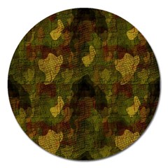 Textured Camo Magnet 5  (round) by Simbadda