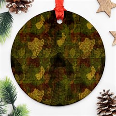 Textured Camo Round Ornament (two Sides) by Simbadda