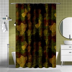 Textured Camo Shower Curtain 48  X 72  (small)  by Simbadda