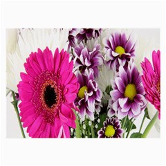 Purple White Flower Bouquet Large Glasses Cloth (2-side) by Simbadda