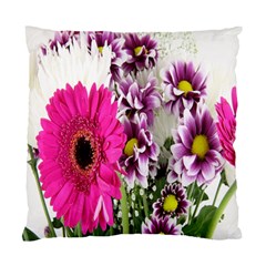 Purple White Flower Bouquet Standard Cushion Case (two Sides) by Simbadda