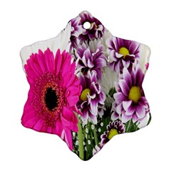 Purple White Flower Bouquet Ornament (snowflake)