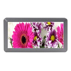 Purple White Flower Bouquet Memory Card Reader (mini) by Simbadda