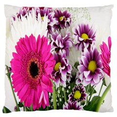 Purple White Flower Bouquet Standard Flano Cushion Case (two Sides) by Simbadda