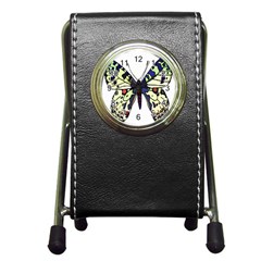 A Colorful Butterfly Image Pen Holder Desk Clocks by Simbadda