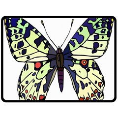 A Colorful Butterfly Image Fleece Blanket (large)  by Simbadda