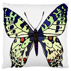 A Colorful Butterfly Image Large Flano Cushion Case (two Sides) by Simbadda