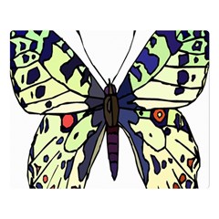 A Colorful Butterfly Image Double Sided Flano Blanket (large)  by Simbadda