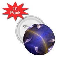 Fractal Magic Flames In 3d Glass Frame 1 75  Buttons (10 Pack) by Simbadda