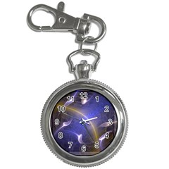 Fractal Magic Flames In 3d Glass Frame Key Chain Watches by Simbadda