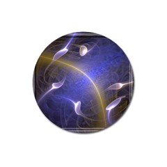 Fractal Magic Flames In 3d Glass Frame Magnet 3  (round) by Simbadda