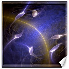 Fractal Magic Flames In 3d Glass Frame Canvas 12  X 12   by Simbadda