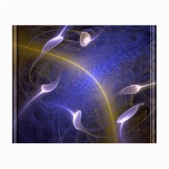 Fractal Magic Flames In 3d Glass Frame Small Glasses Cloth (2-side) by Simbadda