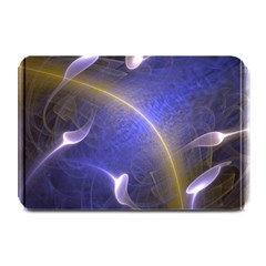 Fractal Magic Flames In 3d Glass Frame Plate Mats by Simbadda