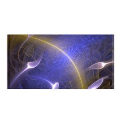 Fractal Magic Flames In 3d Glass Frame Satin Wrap by Simbadda