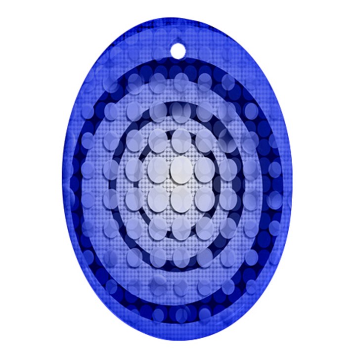 Abstract Background Blue Created With Layers Ornament (Oval)