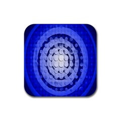 Abstract Background Blue Created With Layers Rubber Coaster (square)  by Simbadda