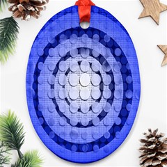 Abstract Background Blue Created With Layers Oval Ornament (two Sides) by Simbadda