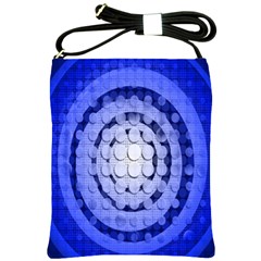 Abstract Background Blue Created With Layers Shoulder Sling Bags by Simbadda