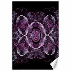 Fractal In Lovely Swirls Of Purple And Blue Canvas 20  X 30   by Simbadda