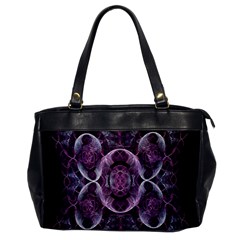 Fractal In Lovely Swirls Of Purple And Blue Office Handbags by Simbadda