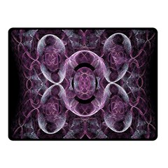 Fractal In Lovely Swirls Of Purple And Blue Fleece Blanket (small) by Simbadda