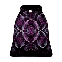 Fractal In Lovely Swirls Of Purple And Blue Ornament (bell)