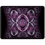 Fractal In Lovely Swirls Of Purple And Blue Double Sided Fleece Blanket (Large)  80 x60  Blanket Front