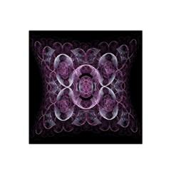 Fractal In Lovely Swirls Of Purple And Blue Satin Bandana Scarf by Simbadda