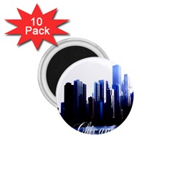 Abstract Of Downtown Chicago Effects 1 75  Magnets (10 Pack)  by Simbadda