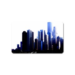 Abstract Of Downtown Chicago Effects Magnet (name Card) by Simbadda