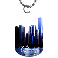 Abstract Of Downtown Chicago Effects Dog Tag (two Sides) by Simbadda